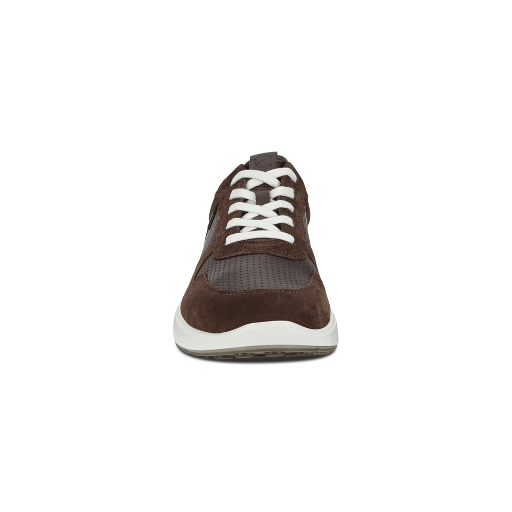 ECCO Mens Sneakers Brown - Soft 7 Runner Perforateds - WBU-243617